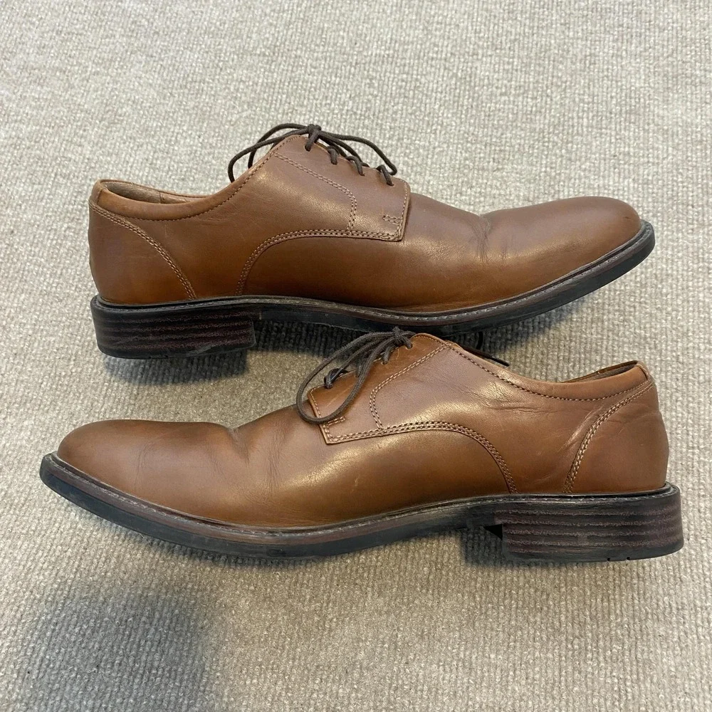 Johnston & Murphy Shoes Mens Size 12 M Brown Leather Derby Dress Oxfords 20-3360